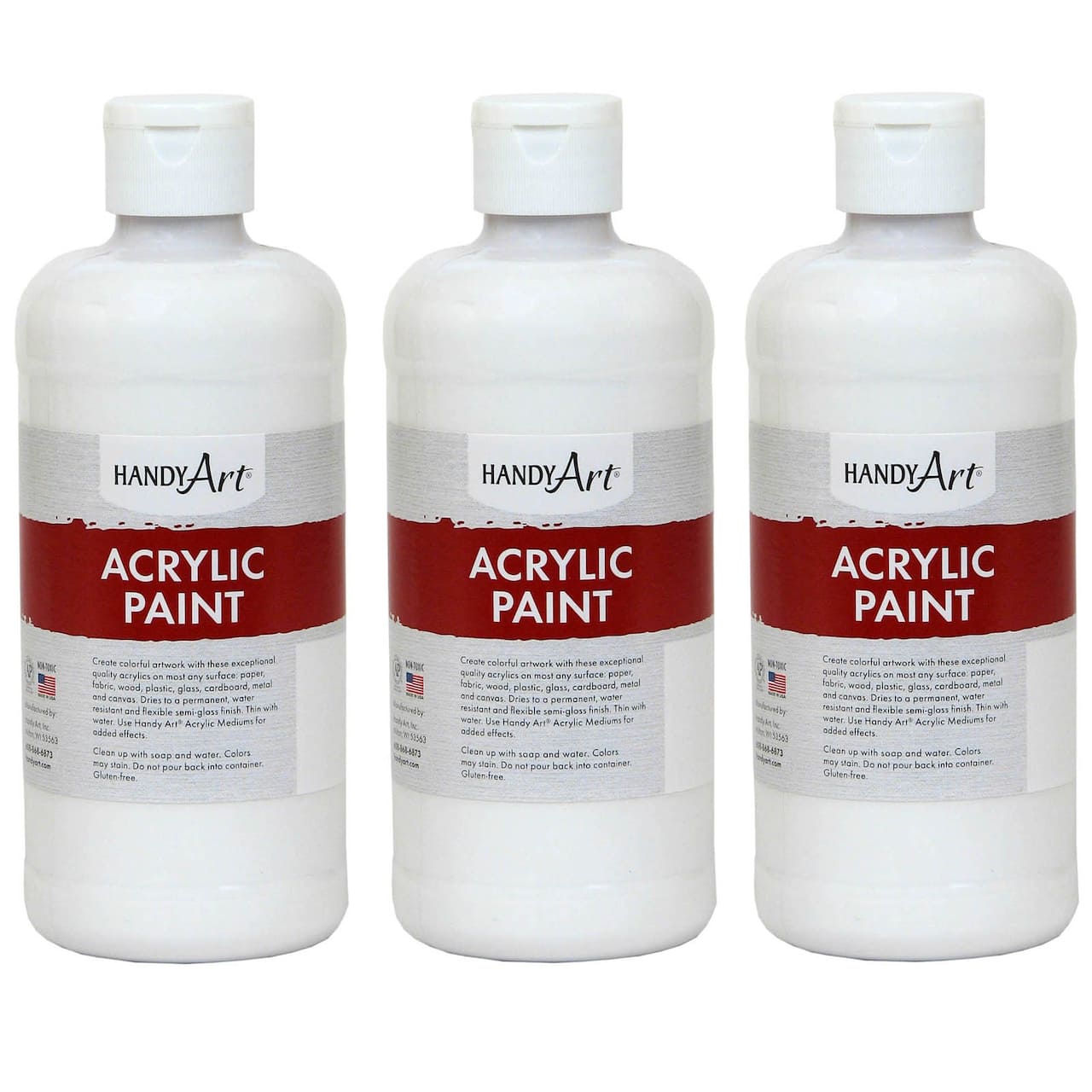 4 Packs: 3 ct. (12 total) Handy Art® Acrylic Paint